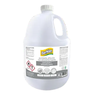 Alcohol etílico industrial al 70%, 4 L