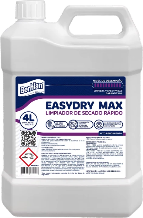 Easydry Max - limpiador de secado rápido, 4 L