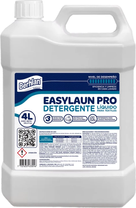 Easylaun Pro - detergente líquido textil, 4 L
