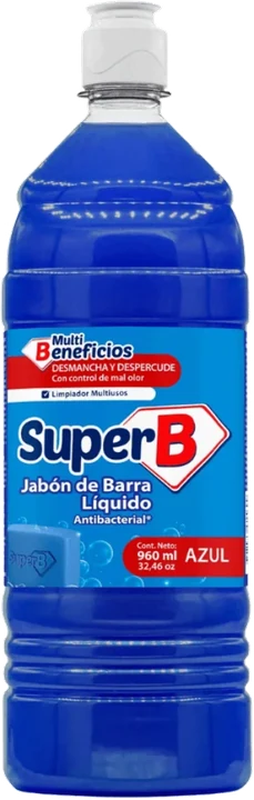 Jabón de barra líquido azul, 960 ml