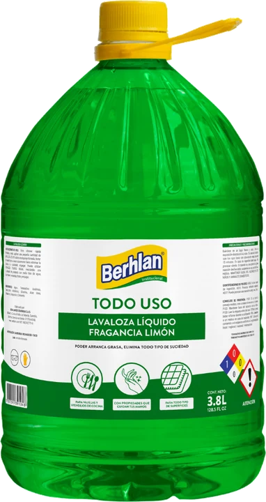 Todo uso lavaloza líquido limón, 3,8 L