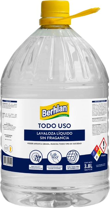 Todo uso lavaloza líquido sin fragancia, 3,8 L